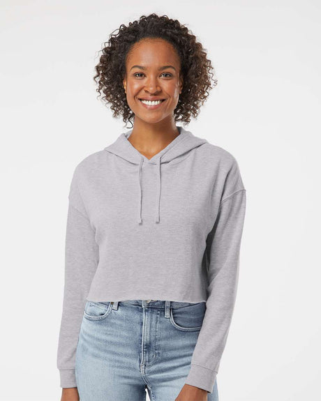 Independent Trading Co. Women's Lightweight Cropped Hooded Sweatshirt