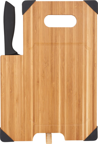 Bamboo Cutting Board with Knife