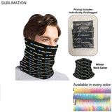 Individually Polybagged Sublimated Multifunction Tubular 2-Ply Winter Neck Gaiter