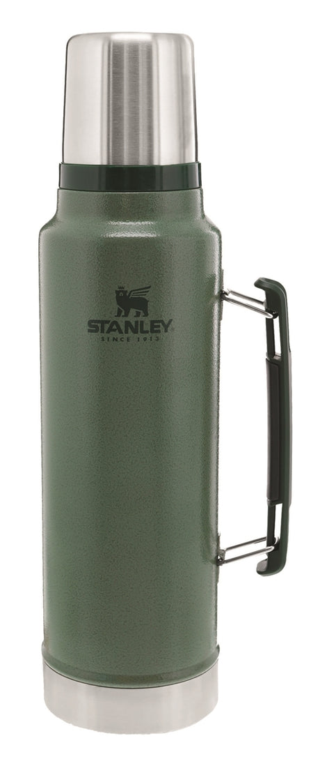 Stanley® Classic 1.5 qt vacuum insulated SS bottle, hammertone green - Etched