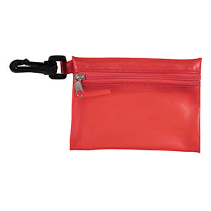 "Troutdale" 13 Piece First Aid Kit Components inserted into Translucent Zipper Pouch