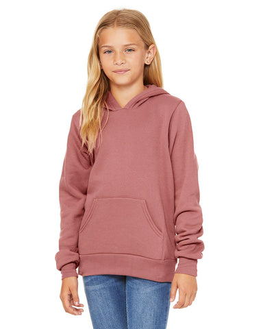 BELLA+CANVAS Youth Sponge Fleece Pullover Hooded Sweatshirt