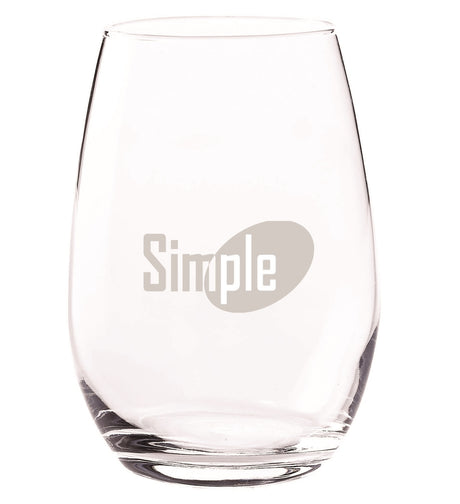 Lyon 19oz stemless glasss, set of 4 in a Midnight gift box