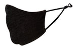 Youth Size Fashion Face Mask with adjusters, 100% Cotton, 2 layer, black- Blank