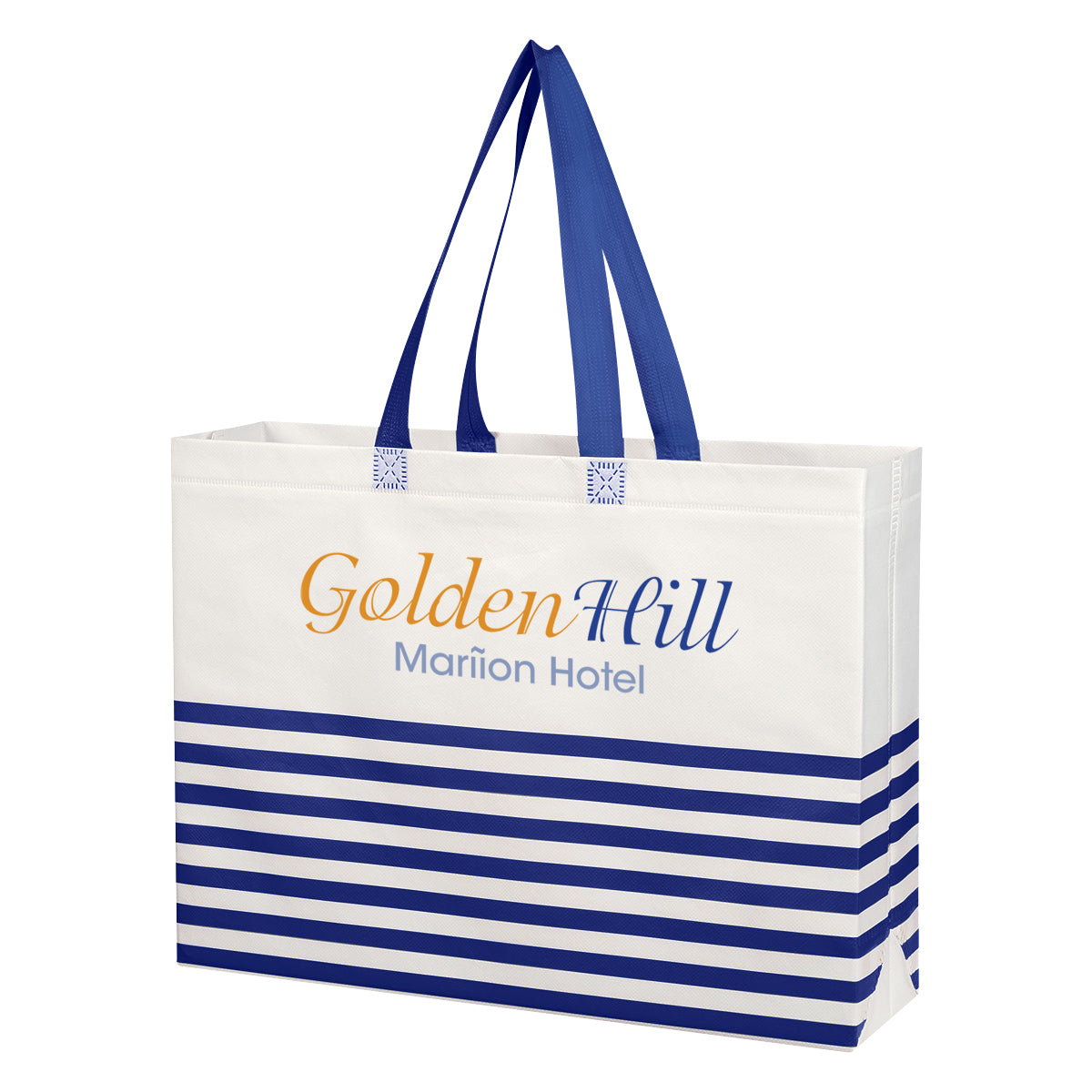 Non-woven Horizontal Stripe Tote Bag