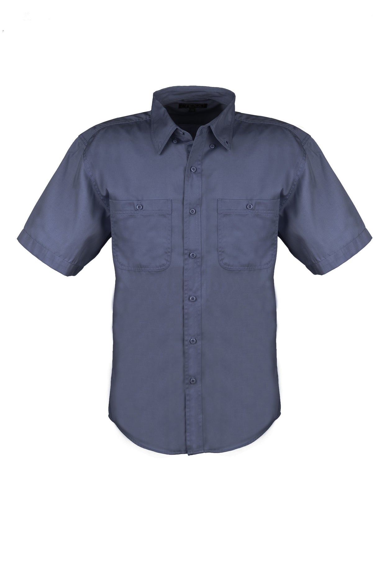 Men's Cotton Blend Twill Short Sleeve Shirt Tall (GREY) (LT-3XLT)