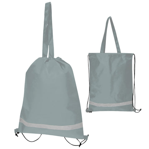 Double Feature Non-woven Drawstring Tote Bag