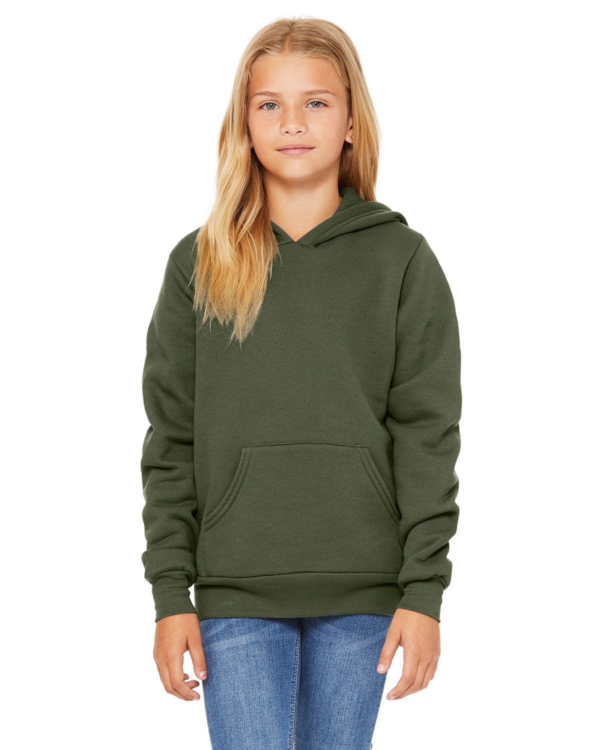 BELLA+CANVAS Youth Sponge Fleece Pullover Hooded Sweatshirt