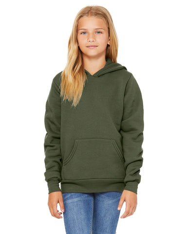 BELLA+CANVAS Youth Sponge Fleece Pullover Hooded Sweatshirt