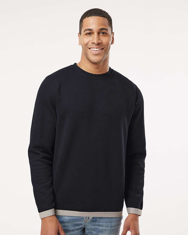 Lat Apparel Statement Fleece Crewneck Sweater