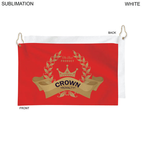 72 Hr Fast Ship - Colored Velour Terry Cotton Blend Golf Towel, Finished size 12x18 72 Hr Fast Ship