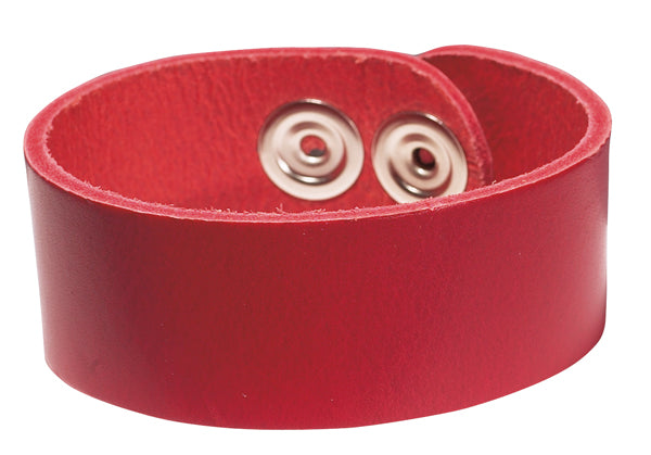 1" Leather Bracelet red