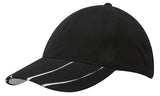 Brushed Heavy Cotton Cap w/Laminated Two-Tone Peak