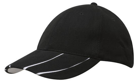 Brushed Heavy Cotton Cap w/Laminated Two-Tone Peak