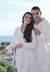 100% Cotton Velour Shawl Collar Bath Robe Velour