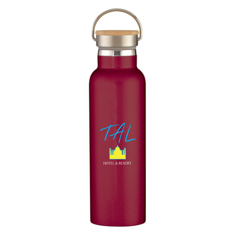 21 Oz. Liberty Stainless Steel Bottle With Wood Lid