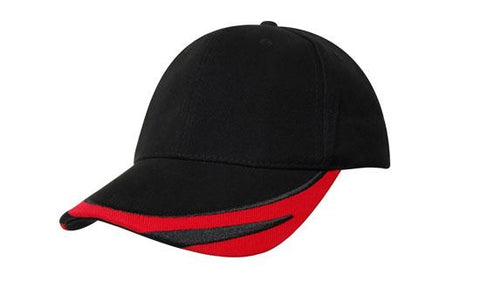 Brushed Heavy Cotton Cap w/Embroidered Peak Trim