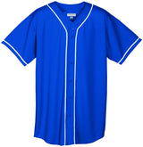 Wicking Mesh Button Front Jersey with Braid Trim