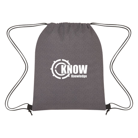 Heathered Non-woven Drawstring Backpack