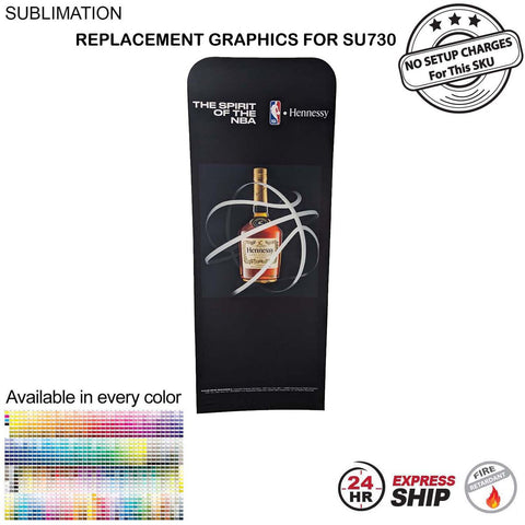 24 Hr Express - Replacement Full Color Graphics Double Sided for 2'W x 78