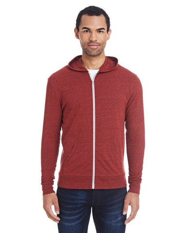 000236 THREADFAST Unisex Triblend Full-Zip Light Hoodie
