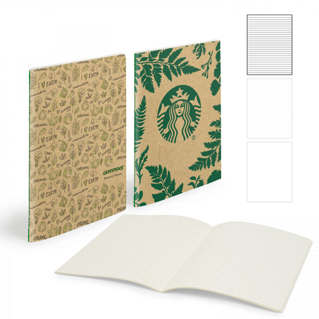 Medio Centre Sewn Notebook 5" X 7" With 56 Pages