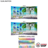 24 Hr Express Ship - Absorbent Microfiber Dri-Lite Terry Pool Towel, 20x40, Sublimated