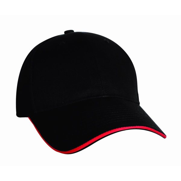 Constructed Mid Weight Brushed Cotton Twill Sandwich Cap