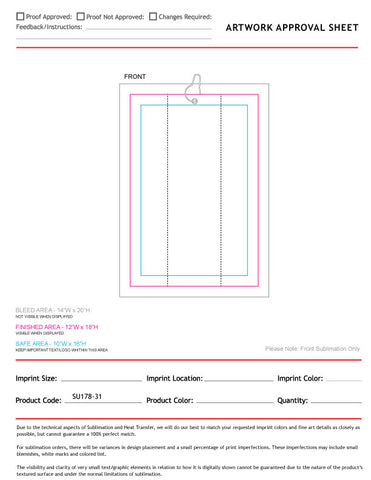 24 Hr Express Ship - Microfiber Dri-Lite Terry Golf Towel, Finished size 5x18, Trifold