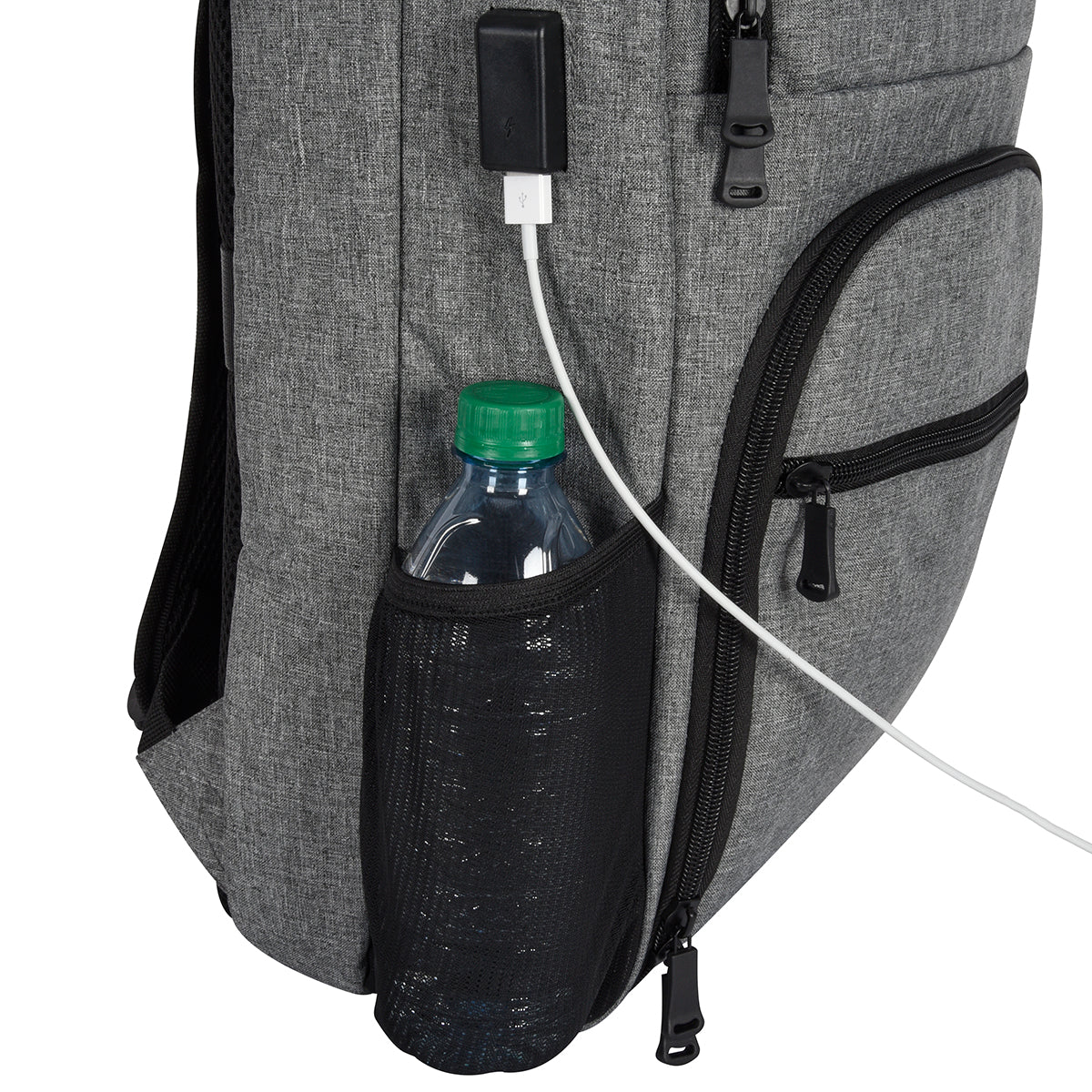 Heathered Rfid Laptop Backpack & Briefcase