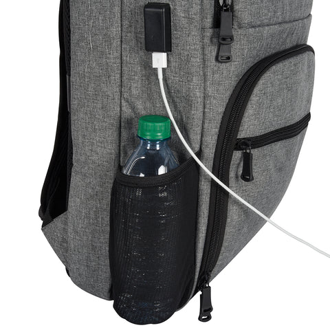 Heathered Rfid Laptop Backpack & Briefcase