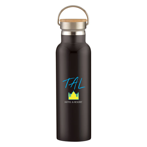 21 Oz. Liberty Stainless Steel Bottle With Wood Lid