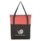 Crosshatch Non-woven Zippered Tote Bag