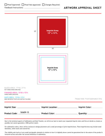 48 Hr Quick Ship - White Microfiber Dri-Lite Terry Sponsorship Rally Towel, 15x15, Sublimated