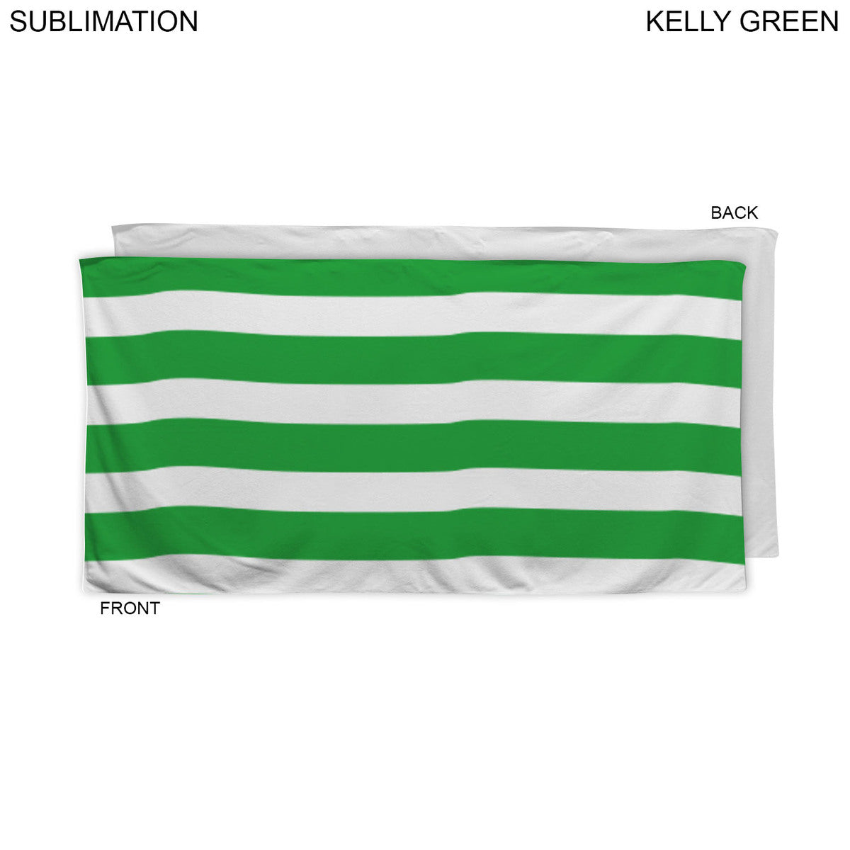 72 Hr Fast Ship - Cabana Stripe Sublimated, Heaviest Weight, Plush Velour Terry Beach Towel, 30x60