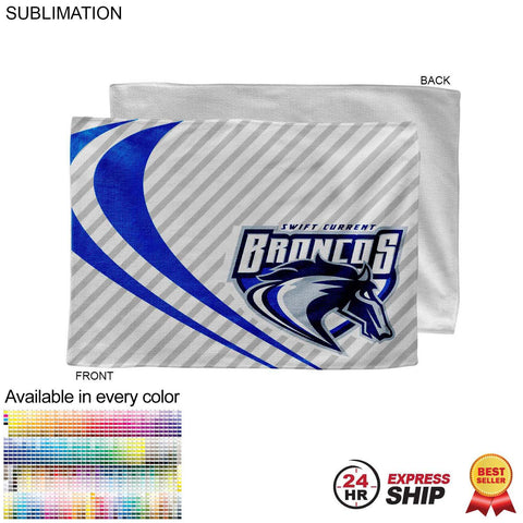 24 Hr Express Ship - Microfiber Dri-Lite Terry Rally, Sports, Skate Towel, 12x18 Sublimated