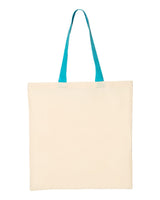Q-Tees™ Economical Tote w/Contrast-Color Handles