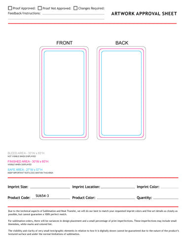 Ultra Soft and Smooth 2-Tone Microfleece Blanket, 30x60, Sublimated Edge to Edge 2 sides