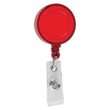 "Lorain VL" Round Retractable Badge Reel & Holder w/Metal Slip Clip Backing (Spot Color)