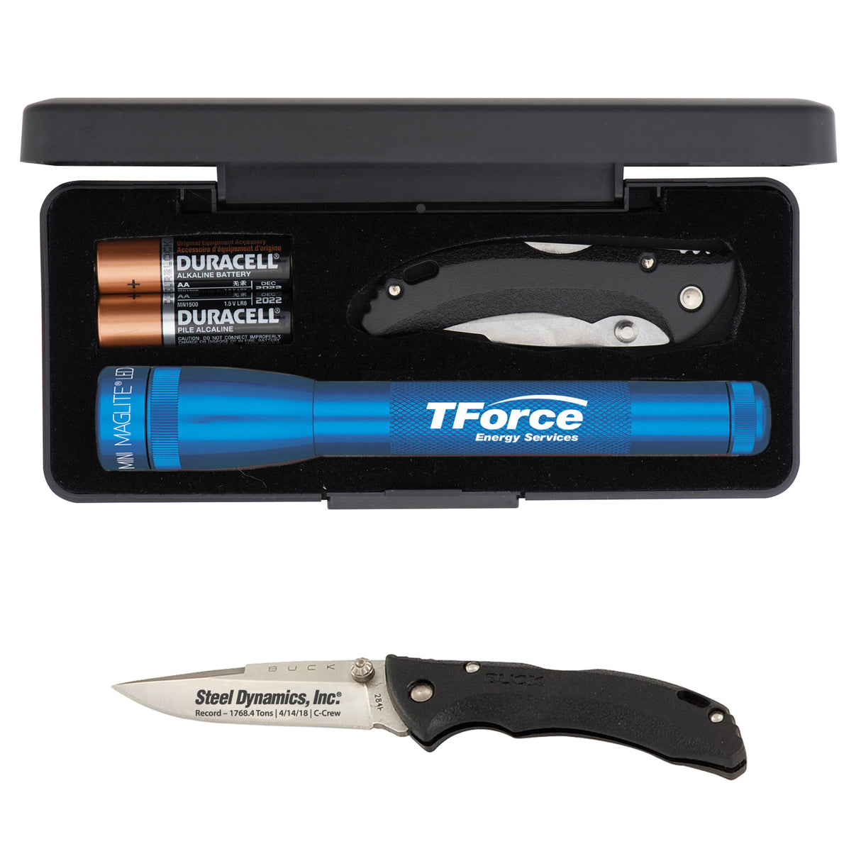 LED Mini Maglite® With Buck® "Bantam Bbw" Knife