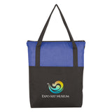 Crosshatch Non-woven Zippered Tote Bag