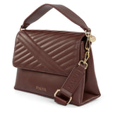 FAUVE COLLECTION-Vegan Leather Front Flap Crossbody Bag