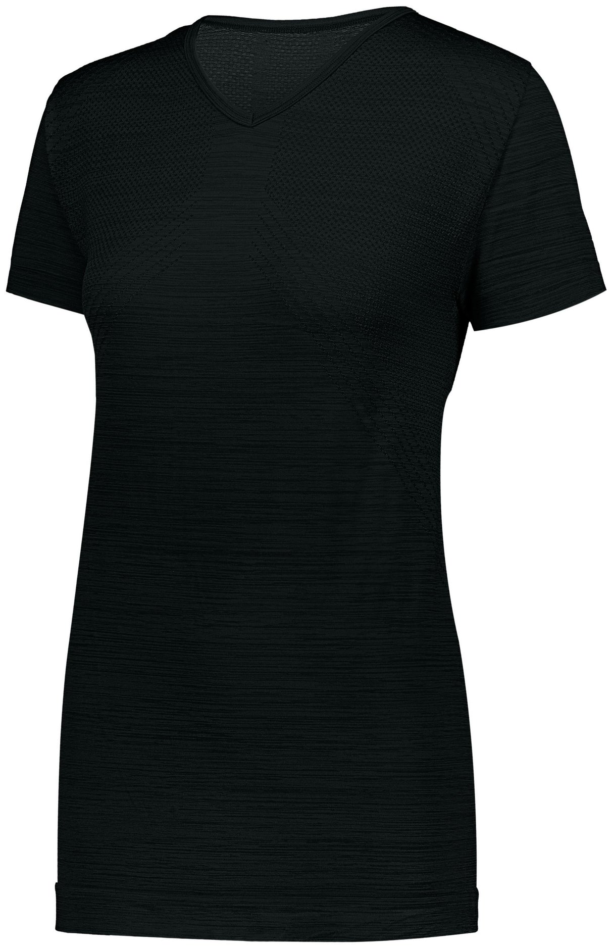 Ladies' Striated Shirt w/Short Sleeves