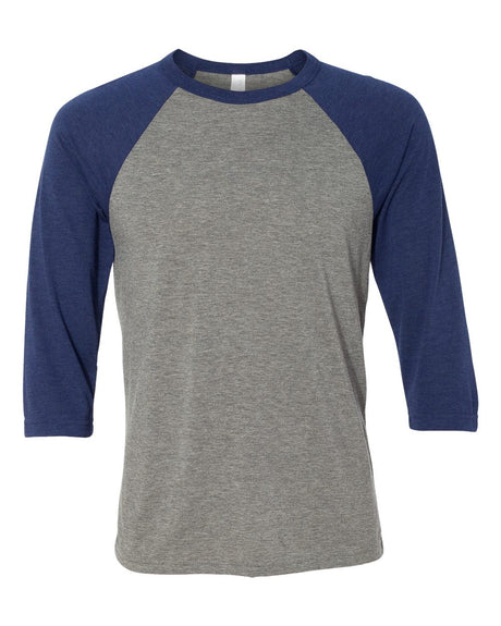 Bella+Canvas Unisex Three-Quarter Sleeve Baseball Tee