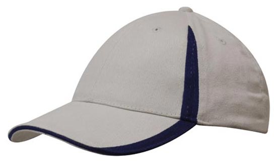 Brushed Heavy Cotton Cap w/Peak & Crown Inserts