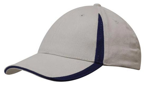 Brushed Heavy Cotton Cap w/Peak & Crown Inserts