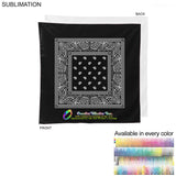 Paisley Bandana, 22x22, Sublimated Edge to Edge 1 side