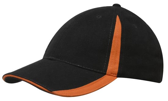Brushed Heavy Cotton Cap w/Peak & Crown Inserts