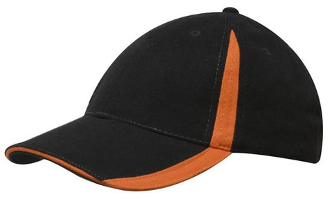 Brushed Heavy Cotton Cap w/Peak & Crown Inserts