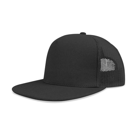 Deluxe 5 Panel Constructed Flat Peak Cotton Twill Mesh Back Cap